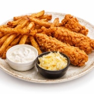Imagine produs Pui Crispy cu Cartofi Prăjiți și Sos Aioli
